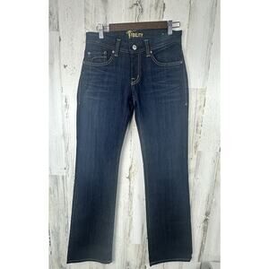 NEW Fidelity Denim Charger‎ Jeans Mens 29x34 Bootcut Calvary Dark Blue Low Rise